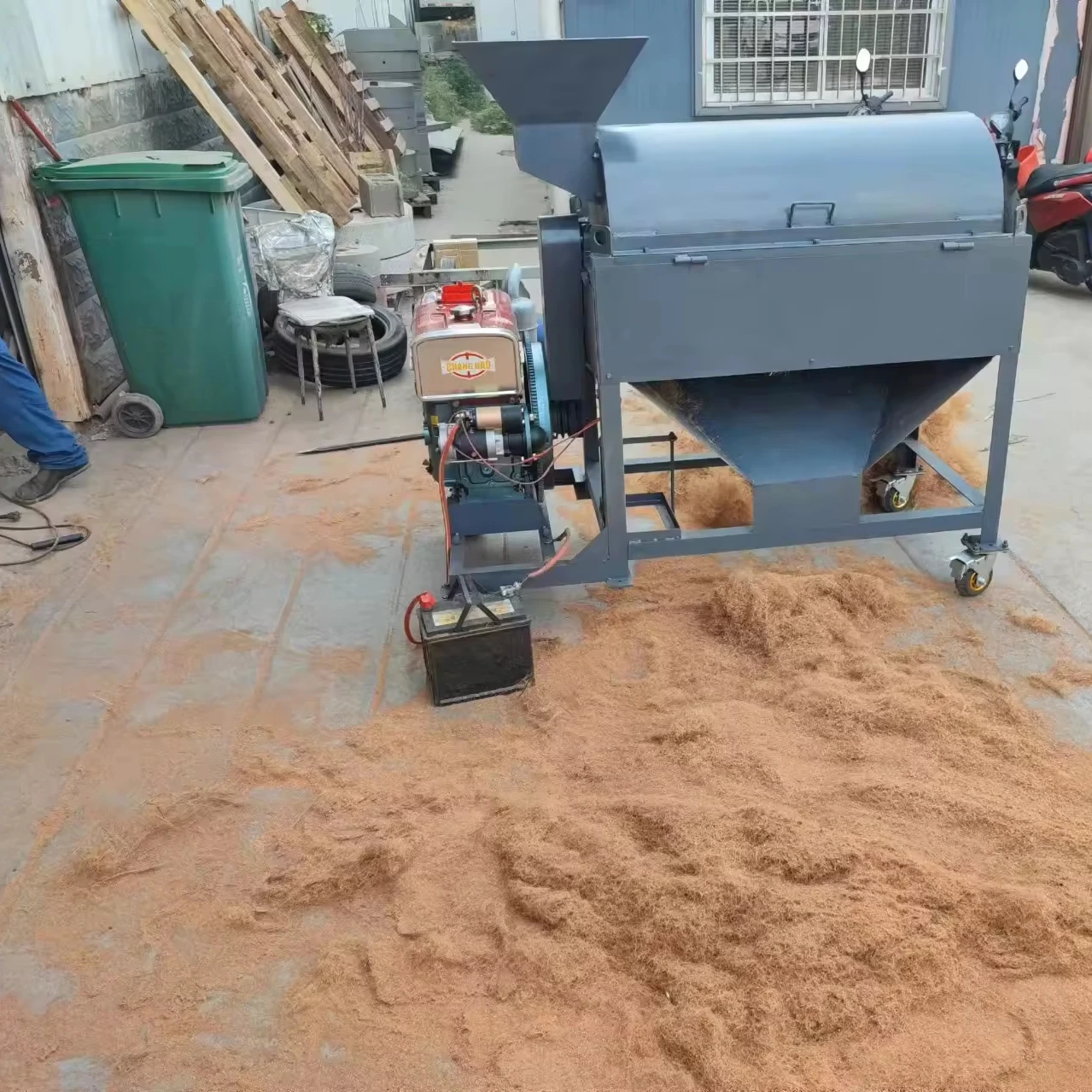 

Factory Supply Palm Empty Fruit Bunch Shredder Coco Coir Crusher Coconut Fiber Processing Machine