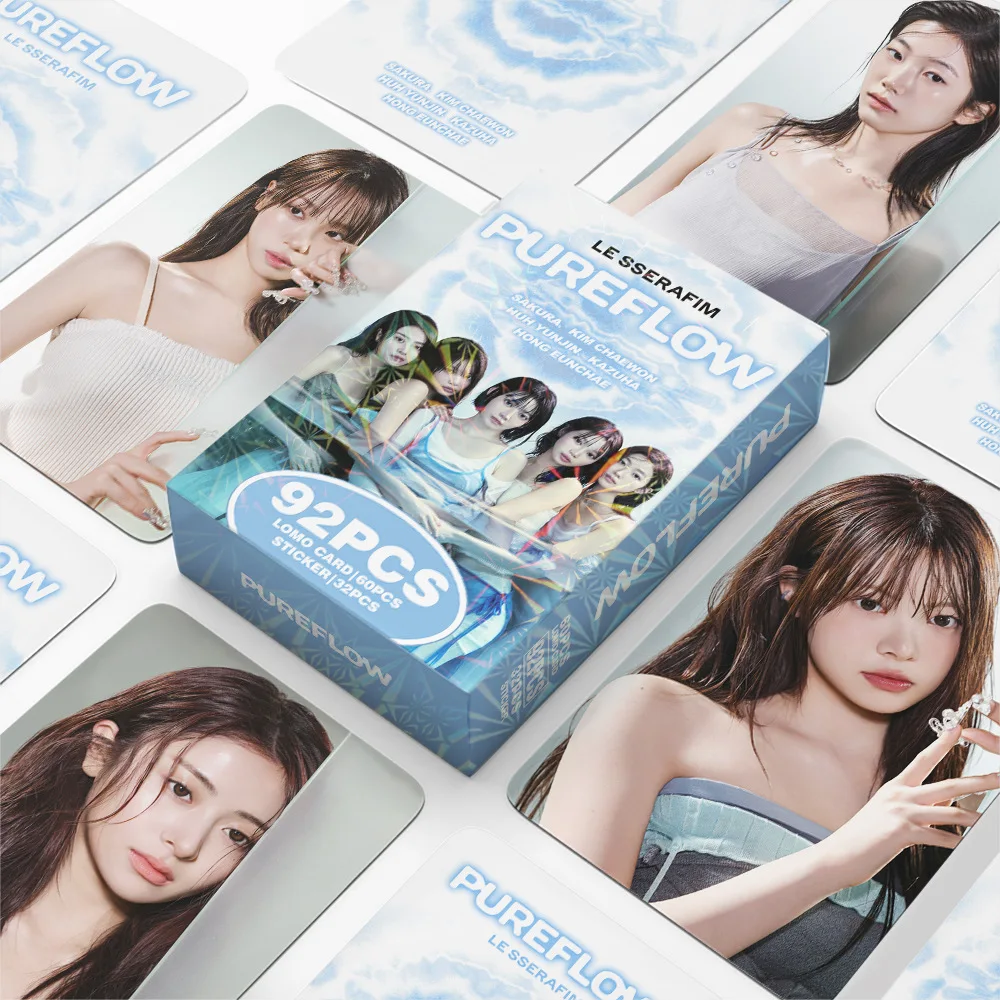 92 Small Cards of K-Pop Girl Group New Album PUREFLOW Celebrity Photo Stickers LOMO Cards Fan Collectible Gift Cards image 5