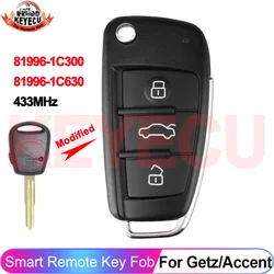 KEYECU 433MHz ID46 Chip Upgraded Flip Key For Hyundai Getz Accent 2002 2003 2004 2005 2006 2007 2008 2009 2010 2011 Remote Fob