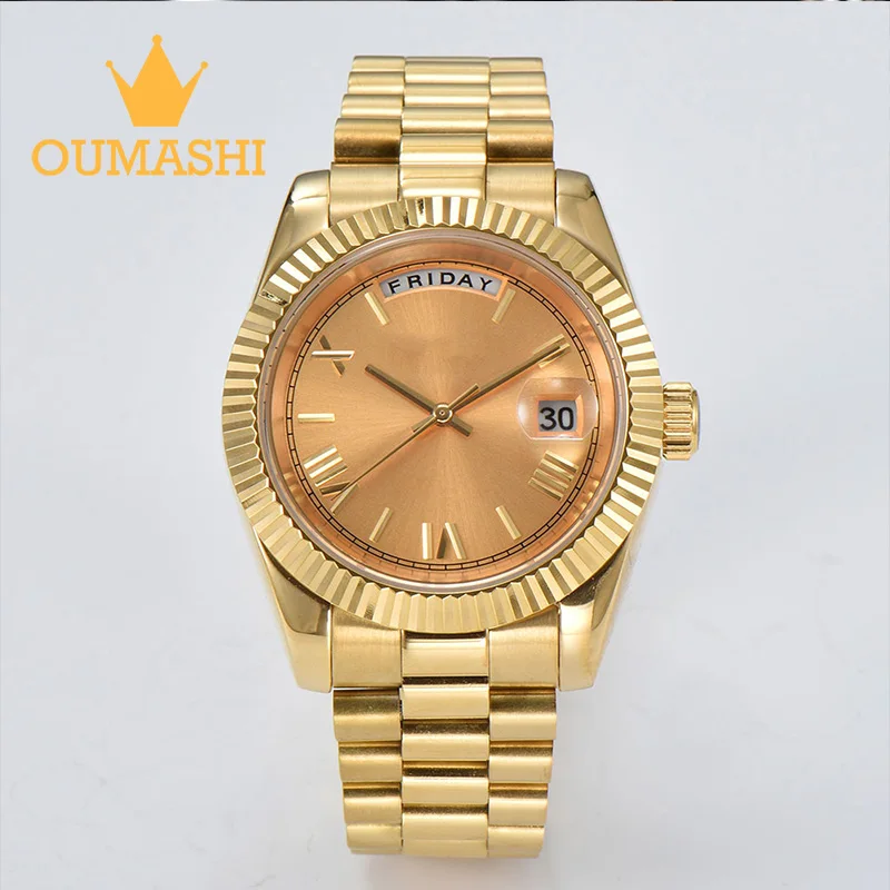 

OUMASHI 39mm WATCHES Automatic Watch For Men Mechanical Wrist watch 8285 Date Movt Sapphire glass 100M Waterproof Clock Man