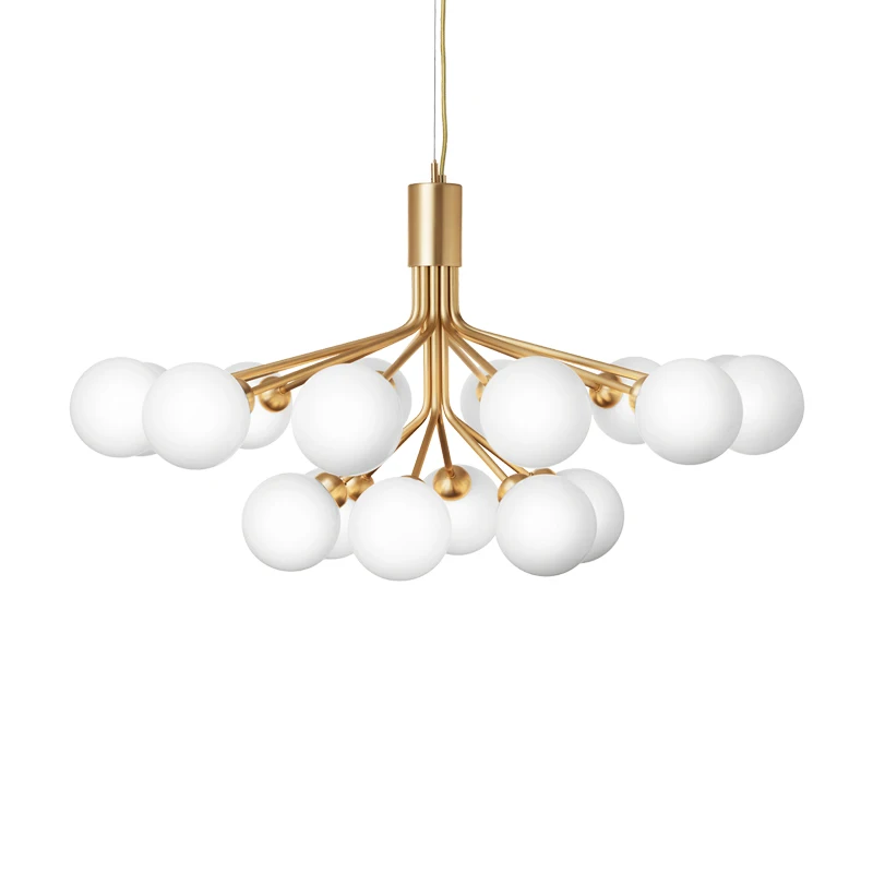 All copper chandelier Italian modern living room dining room bedroom creative art molecule chandelier