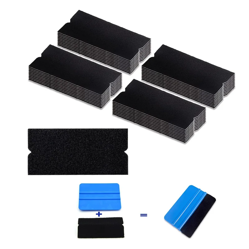 40Pcs/20Pcs Squeegee Felt Cloth for Vinyl Film Scraper Car Wrap Tools Fabric Felt for Spatula 4\