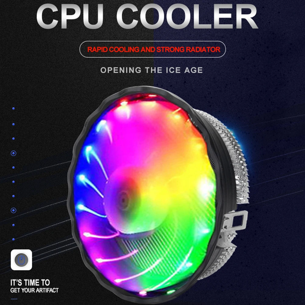 CPU Cooler 3 Pin for Intel LGA AMD Quiet Fans Cooling Ventilador RGB Radiator Computer Accessory Fans Components
