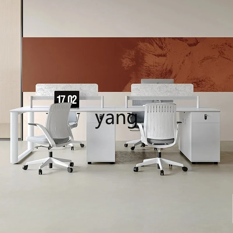 LMMM simple modern office screen work table 4 people 6 people work table