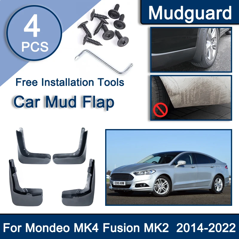 

4Pcs Car Mudguards For Ford Mondeo MK4 Fusion MK2 Accessories 2014~2022 Mudflap Splash Guard Front Rear Fenders Wheel Spare Part