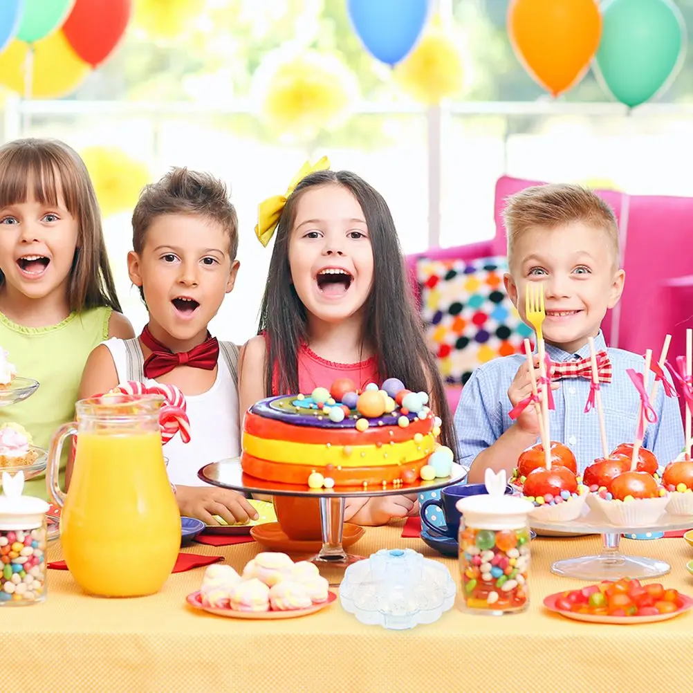 Children's 4 Pcs Bamboo Storage Box Clear Case Durable Material Storage Seashell Boxes Candy Container Small