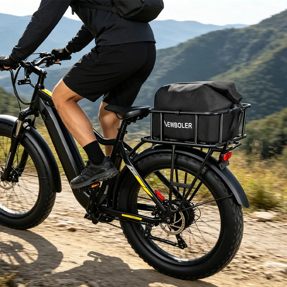Schnell abnehmbarer Fahrradkorb für den Gepäckträger – Große Kapazität für E-Bikes und Fahrräder – Ideal für Reisen und Einkäufe – Detail 15