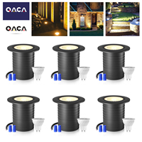 6-Pack Led Landscape Lights DC12-24V 5W Well Lamps,IP67 Waterproof Underground Lighting for Garden,Yard, Driveway, Deck,Wall