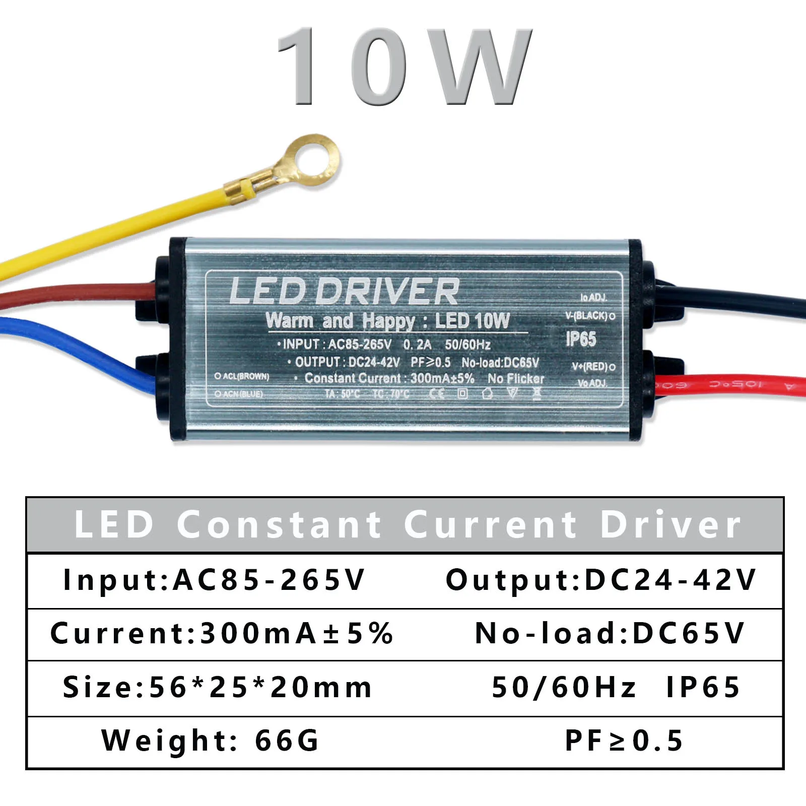 LDE Driver IP65 10W 20W 30W 40W 50W DC24-42V LED Lighting Transformer IP65 Street lamp Floodlight Waterproof Adapter AC85-265V