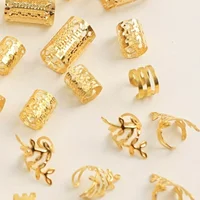 Anneaux de cheveux ajourés élégants pour femmes et filles, accessoires de cheveux DIY, bijoux de cheveux pour tresses, 40/80 pièces 3
