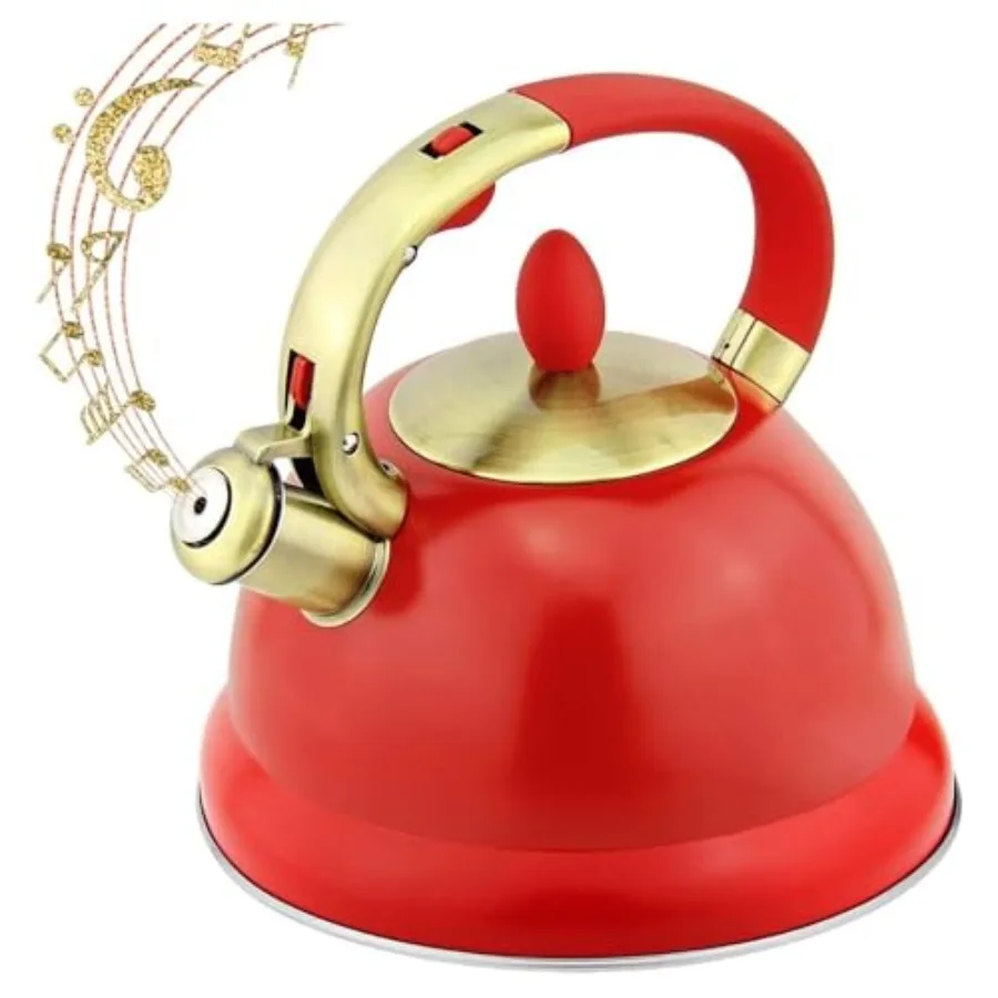 

Чайник для плиты из нержавеющей стали с ретро-покрытием и матовой ручкой, для чая, кофе, молока