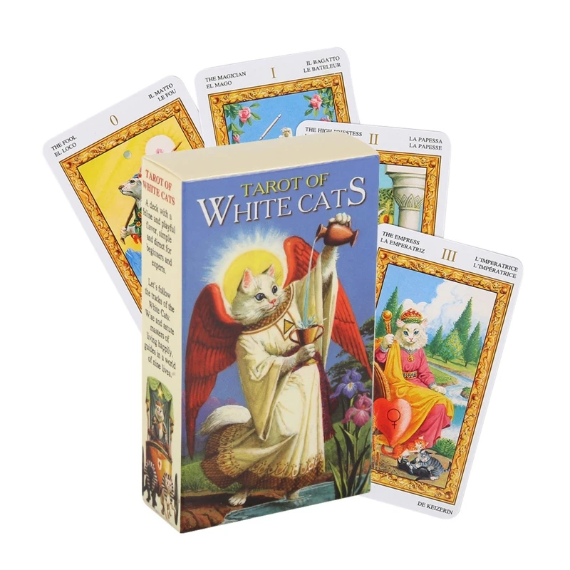 Nuovo gioco da tavolo Tarot of White Cats Oracle Full English Family Party di alta qualità