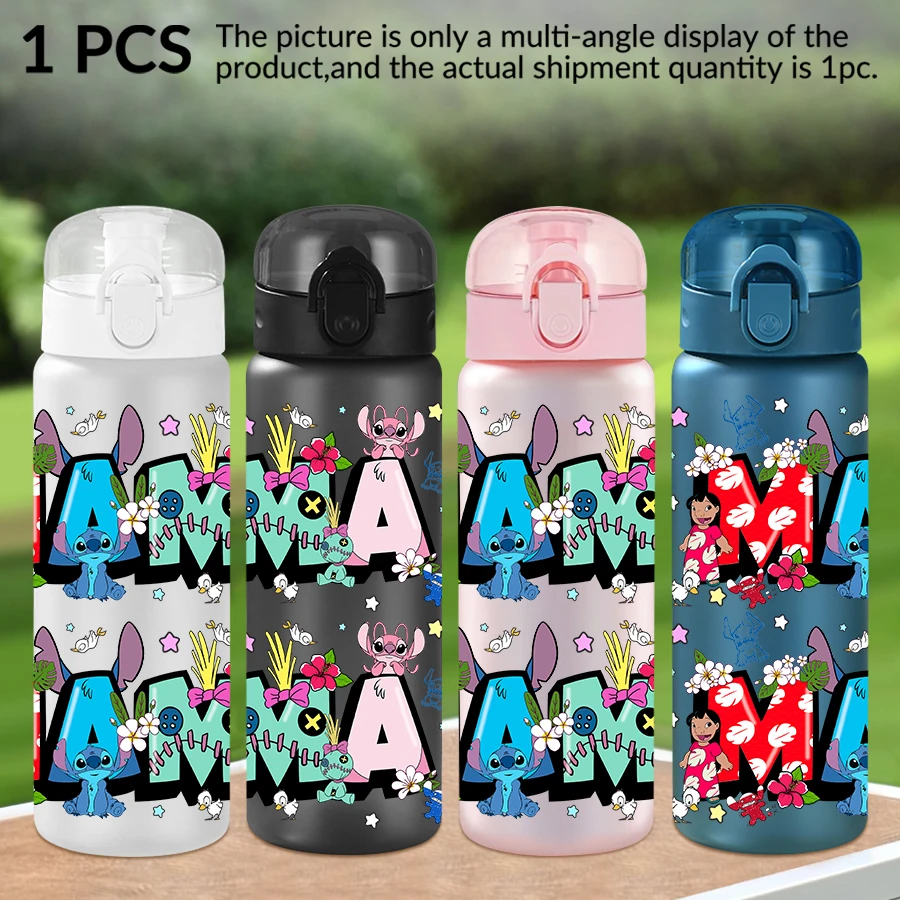 

1Pc Disney Stitch Annie Pattern 26oz Plastic Water Bottle Outdoor Sports Water Cup Birthday/back To School Gift