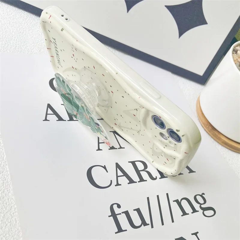 Милый рождественский чехол с 3D ушками лося для OPPO Reno 14F 12F 11F 13F 13 14 12 11 A5 Pro A58 A78 A79 A60 Realme C53 C55 C65 C63 C67 C75