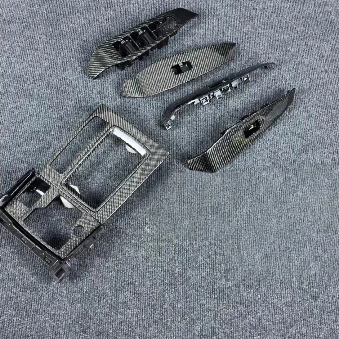 For Mazda  Atenza  2019 2020 Accessoires Car Gear Shift Box  Window Switch Panel Replacement Trim Strip Real Carbon Fiber Forged