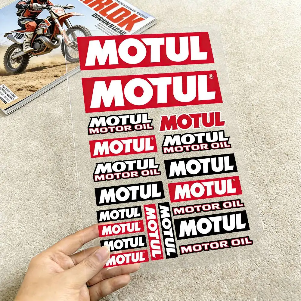 For MOTUL Reflective Motorcycle Stickers, 3M Safety Warning At Night In The Dark Scooter Helmets