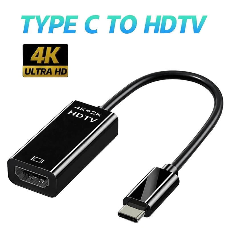 Type C To HDTV USB 3.1 To HDMI-compatible Adapter Cable 30Hz 4K USB Type C Cable Extend Adapter For iPad PC Monitor TV Projector