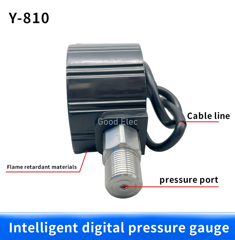 HC-Y810 Digital Pressure Gauge Digital Intelligent Pressure Gauge Pump Negative Pressure Water Pressure Switch Controller Yellow