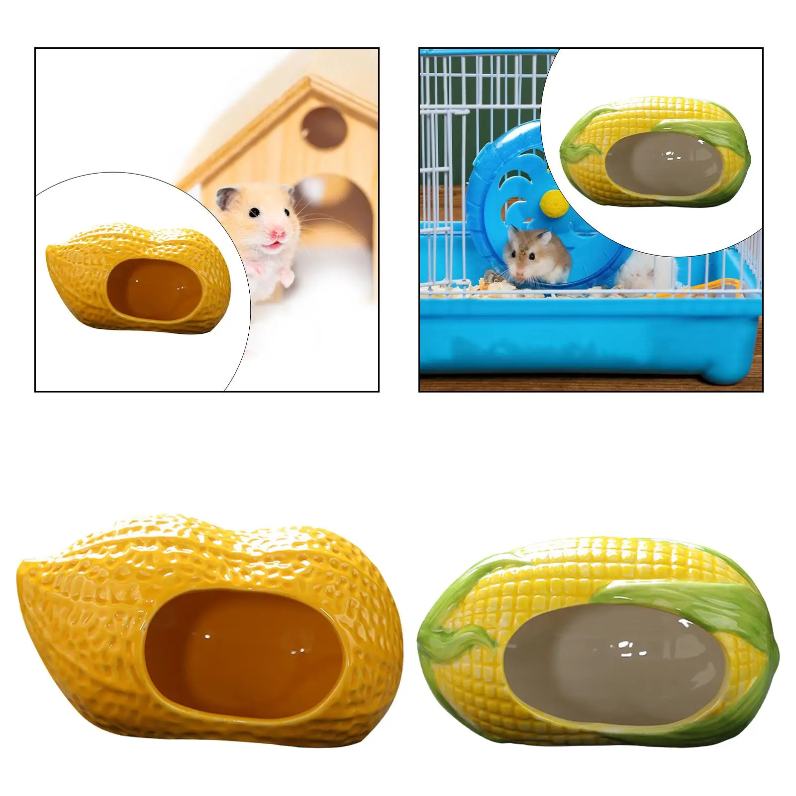 Picture 4: Pottery Hamster House Hideout Hut House for Small Animal Hamster Chinchilla