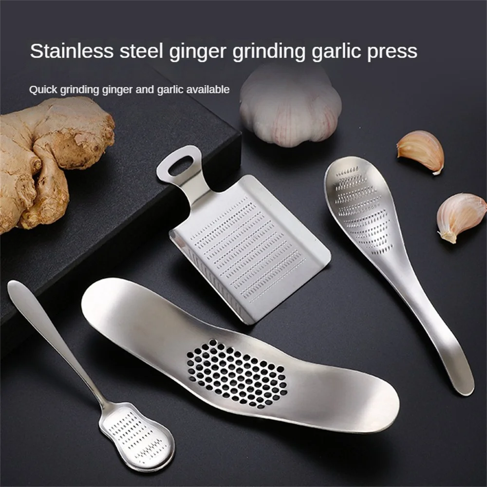 Garlic Press Press Garlic & Uncork Durable 18.5cm 304 Stainless Steel Ginger Grinder Bottle Opener Multifunction 2 In 1 Arc