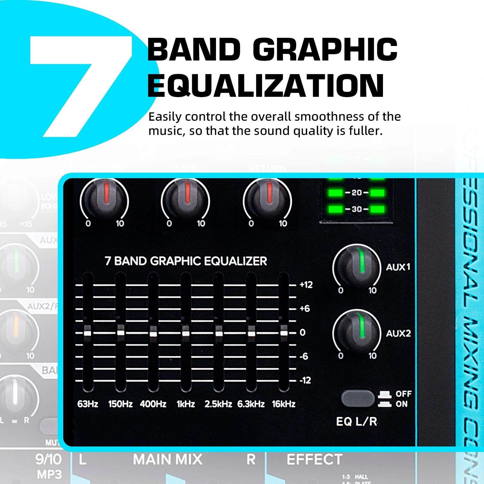 Mezclador de Audio profesional para DJ, consola de grabación de reverberación de 10 canales con conexión Bluetooth para escenario y estudio, DP-10