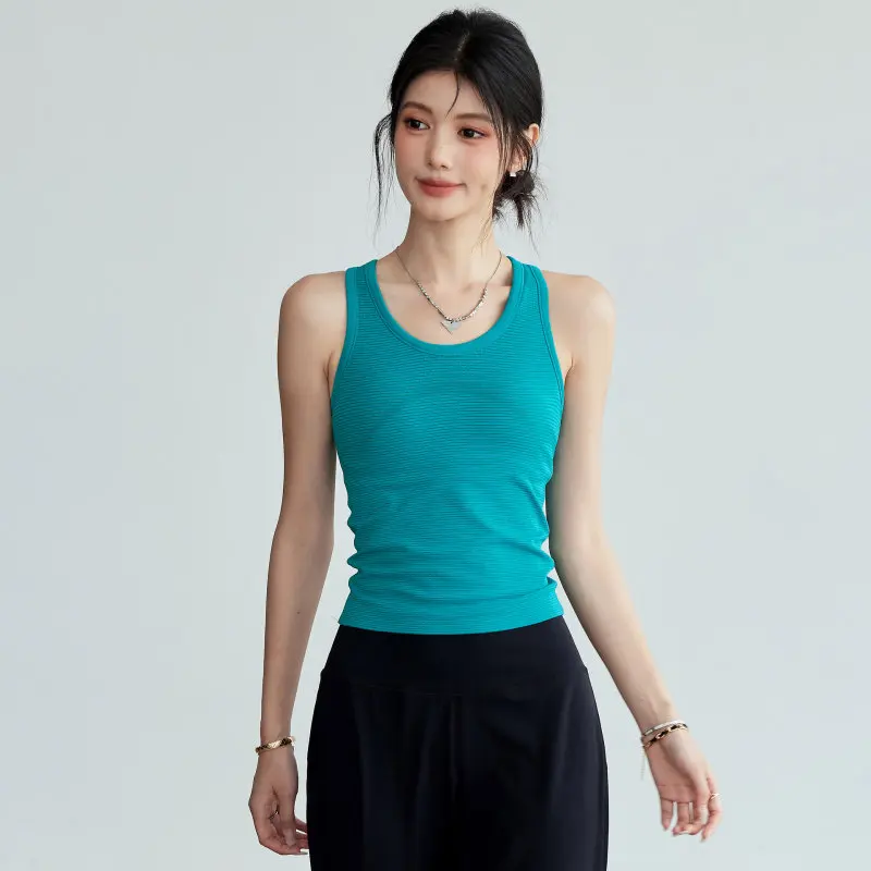 

Универсальный спортивный топ для женщин: эластичная футболка-майка I-образной формы для бега, фитнеса, йоги, узкий укороченный топ на бретелях для спортзала, верхняя одежда