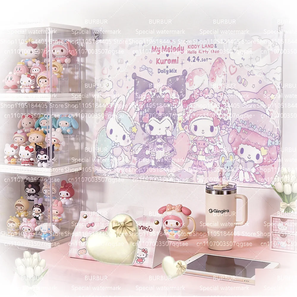 Sanrio Mädchenherz Lolita Hintergrundtuch Zimmer Schlafzimmer Mietwohnung Dekoration Wandbehang Wandteppich