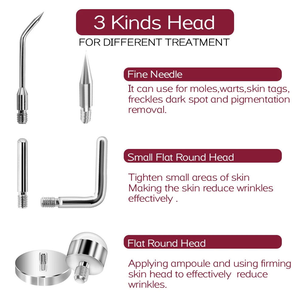 3/6 ピース/セットほくろダークスポットリムーバー針いぼ除去しわそばかすダークプラズマペン交換針そばかす除去針