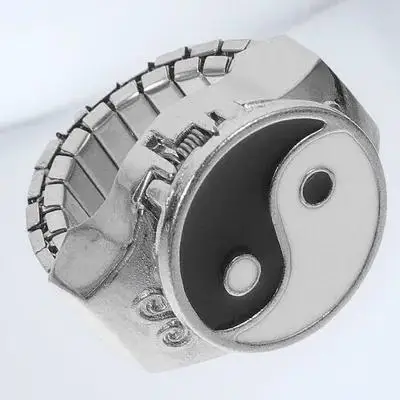 

1pc Metal Finger Eight -Grams Design Fashionable Ring Watch Durable Finger Ornament Decorative Small Watch For Festival Gift