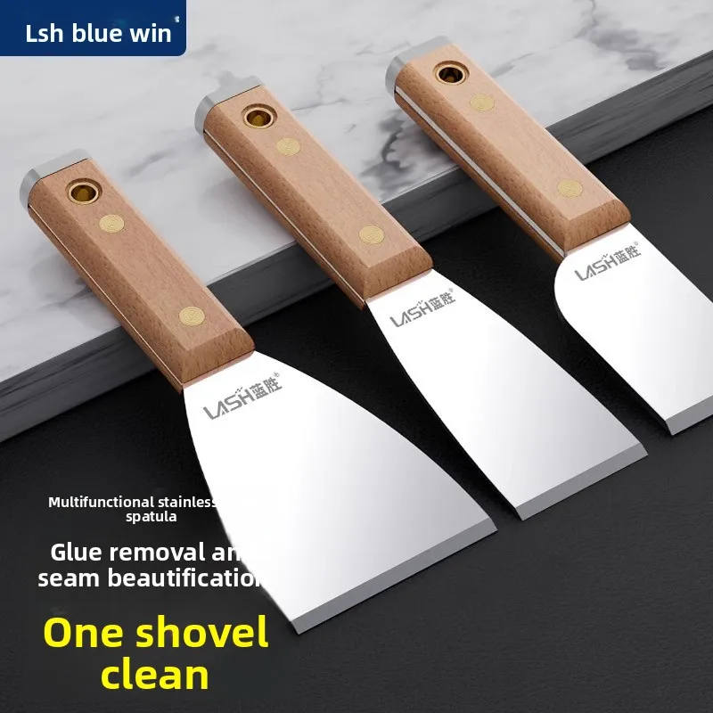 Stainless Steel Painter Scraper Cleaning Shovel Hammerhead Nail Drywall Hand Tool for Joint Taping Finishing Patching on Drywall