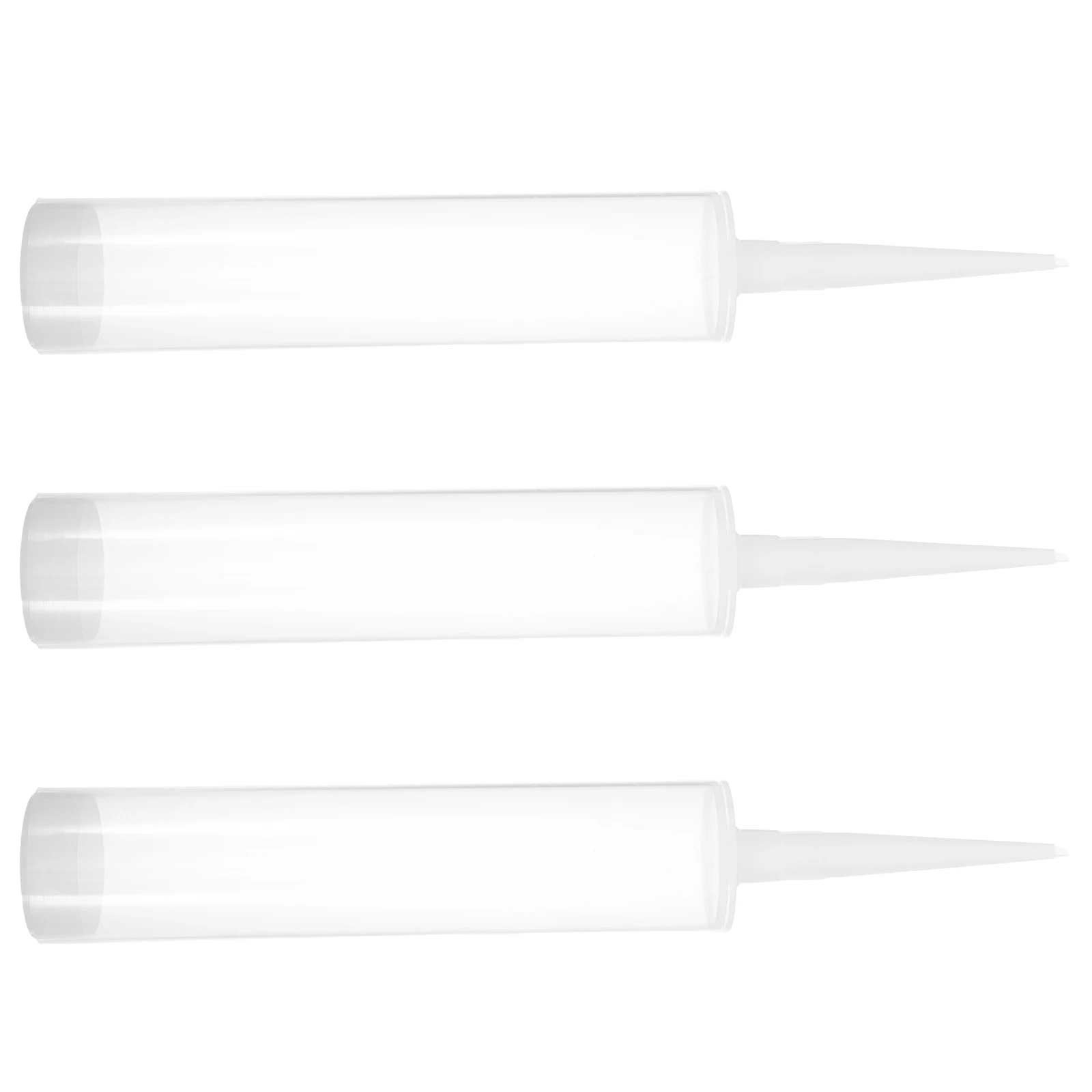 

3Sets Transparent Plastic Caulking Tubes Reusable Empty Sealant Bottles DIY Repairs Cracks Tiles Filling Tools
