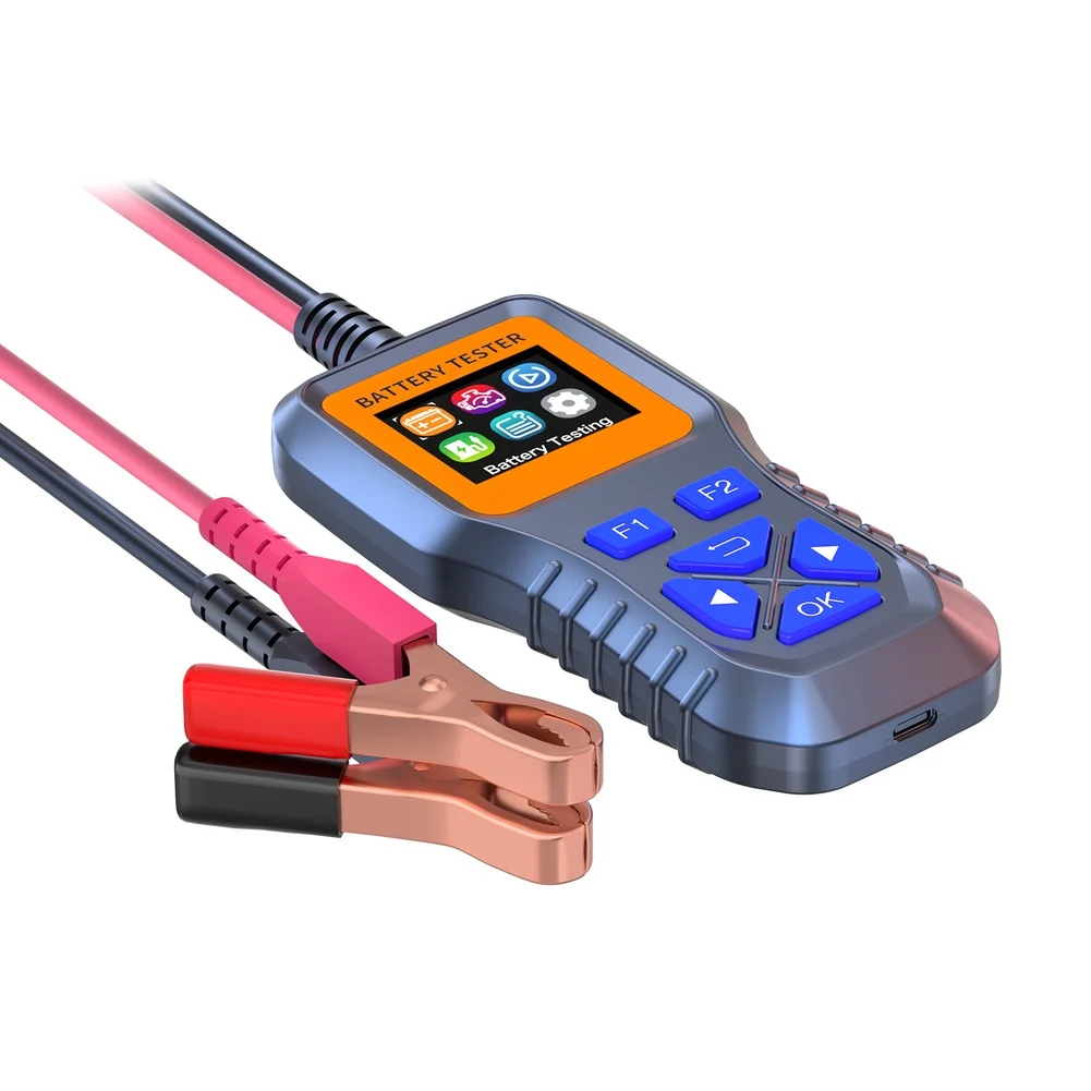 

Тестер автомобильного аккумулятора 12 В 24 В с измерением тока разряда и заряда для комплексной диагностики