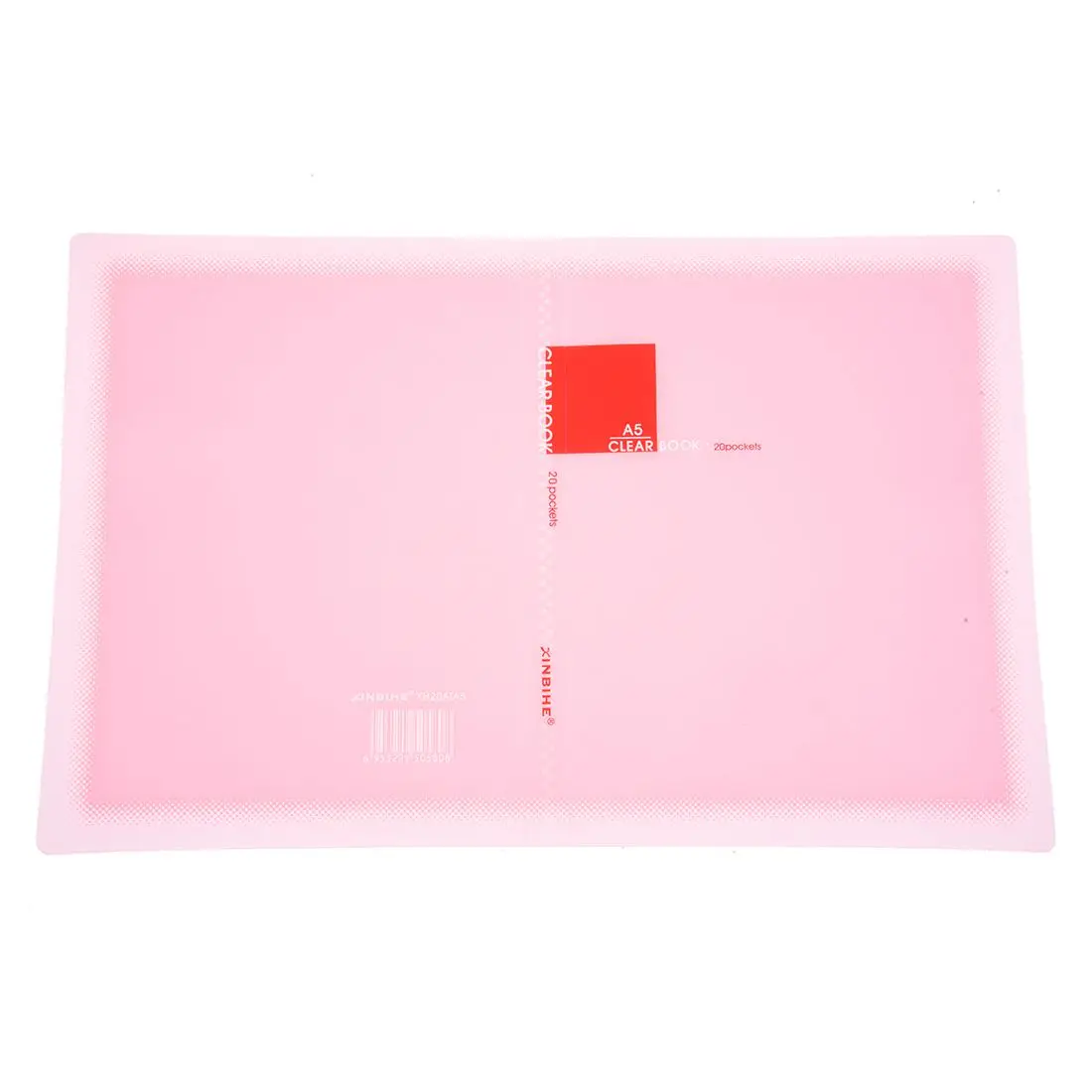 Plastic A5 Paper 20 Pockets File Document Folder Holder, Pink