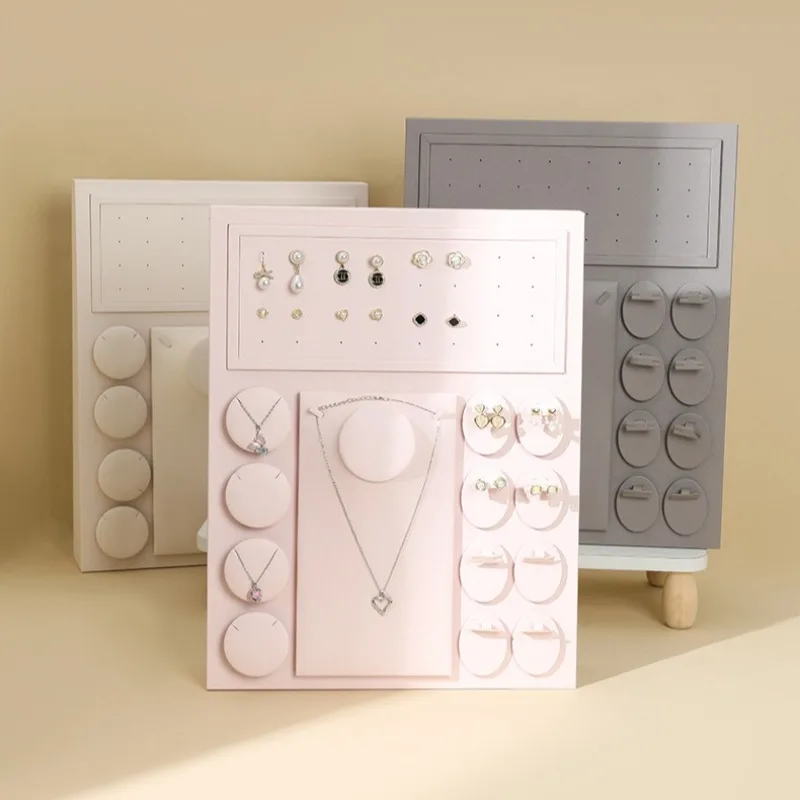

Exhibitor Jewelry Organizer Rack Necklace Rings Display Stand Counter Jewellery Showcase Boxes Jeweler Ornament Storage Holder