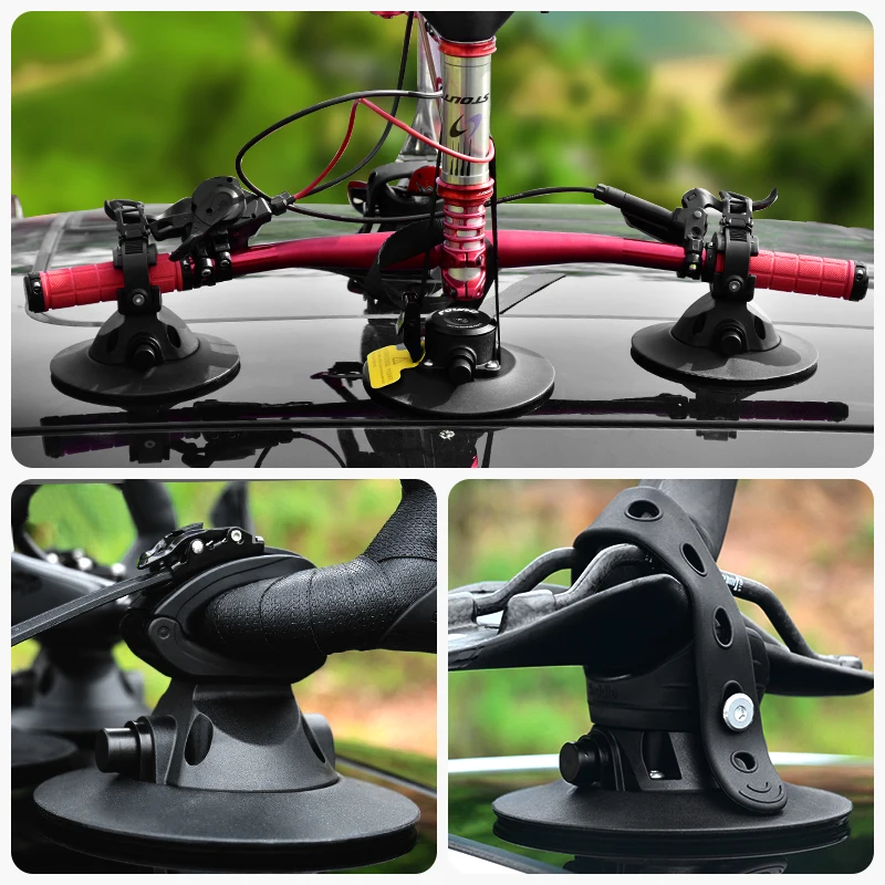 FOVNO Bike Rack for Car Manual Handstand Suction Roof Top Bike Carrier MTB Road Car Carry Bicycle Racks Cycling Toolss