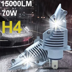 Super Mini H4 Led Car Headlight 9003 HB2 70W 6500K Fighter High Power Brighter LED Light Replacement Lamp for Motorcycle 12V