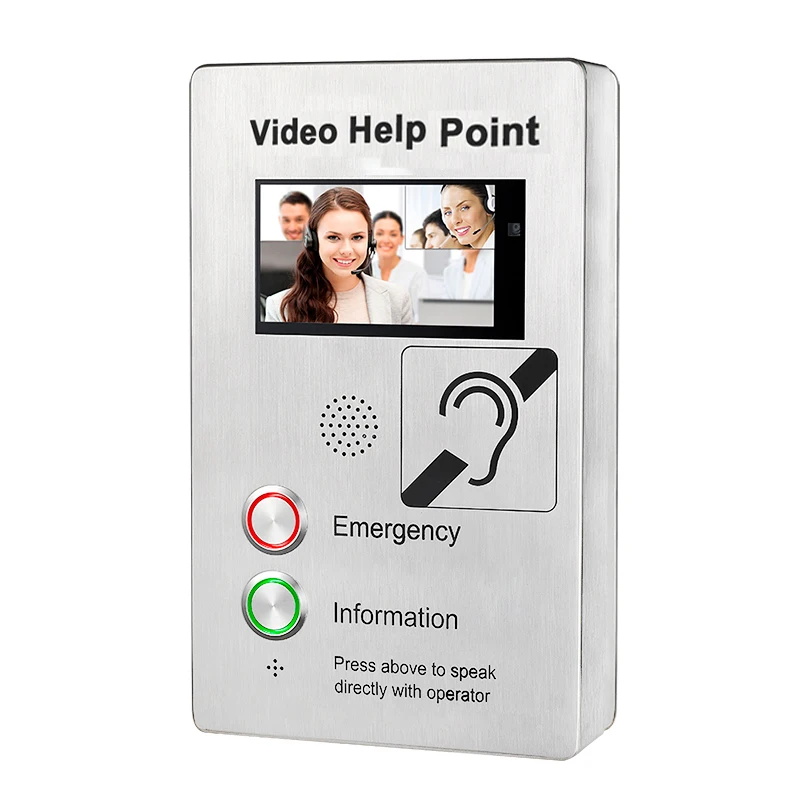 VoIP Dual Button Intercom Emergency Telephone IP Phone with Video Camera and TFT Screen KNZD-60-2IPIL