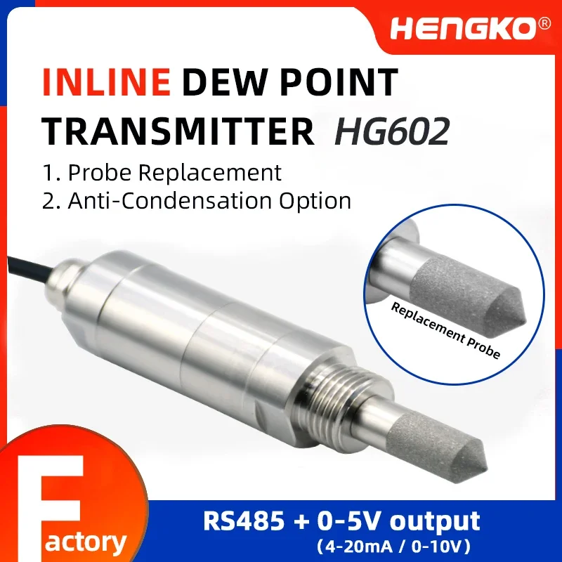 HG602 industry 0 5V rs485 anticonden temperature and humidity transmitter dew point sensor meter for Hydrogen Cooled Generators