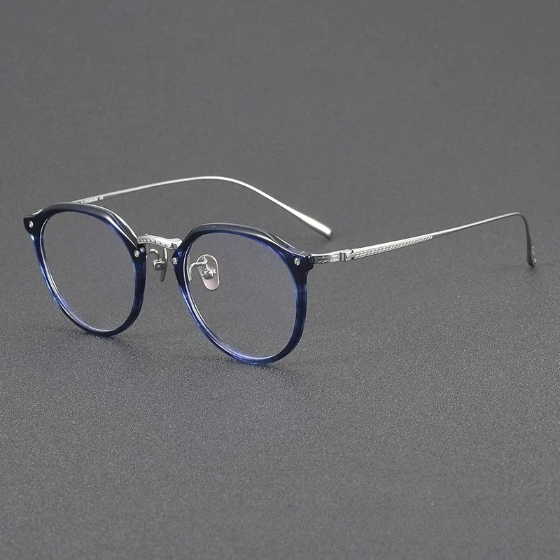 

Retro Round Anti Blue Light Women Small Titanium Myopia Glasses Retro N054 for Men Optical Lightweight Japanese Handmade Eyewear