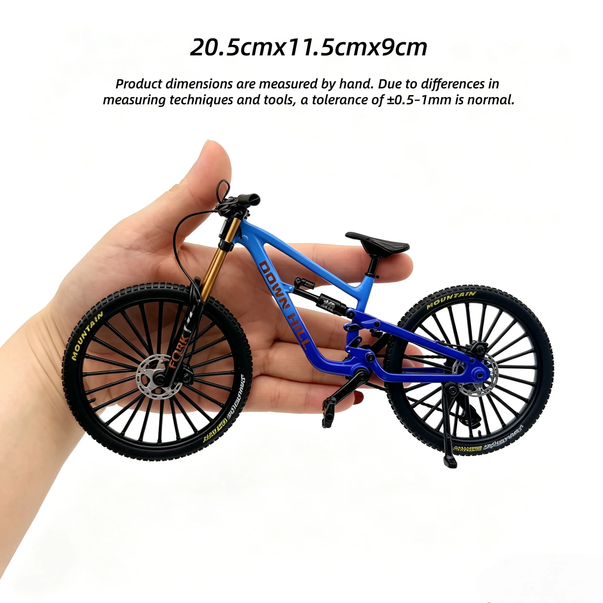 1:8 Scale Downhill Mountain Bike Model Alloy Bicycle Ornament Finger Bike Simulation DH MTB Model for Collection Home Decoration