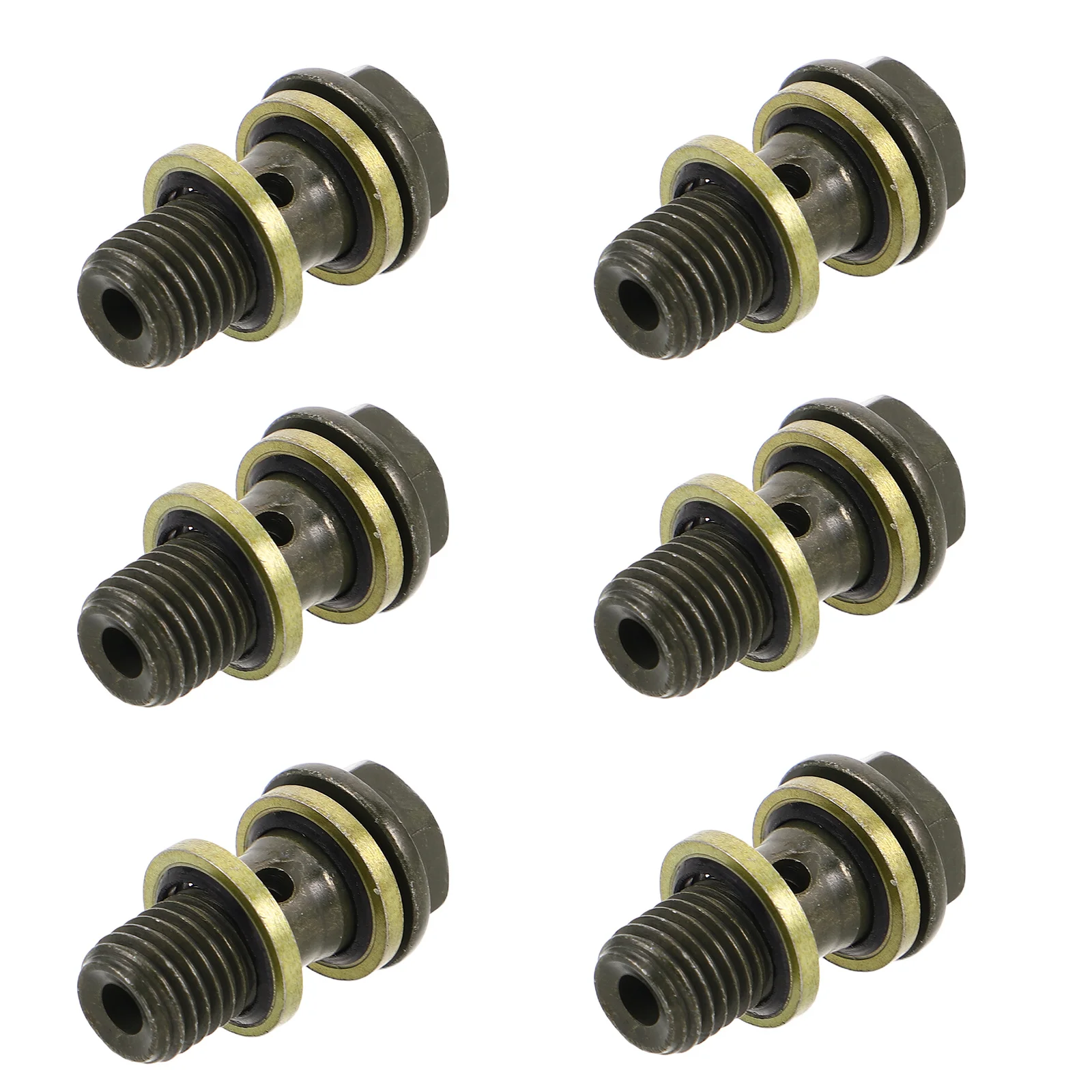 6pcs 브레이크 펌프 파이프라인 볼트 M10X1.25 금속 오토바이 Atv 스쿠터 파이프라인 피팅 키트 범용 호환성 누출 방지