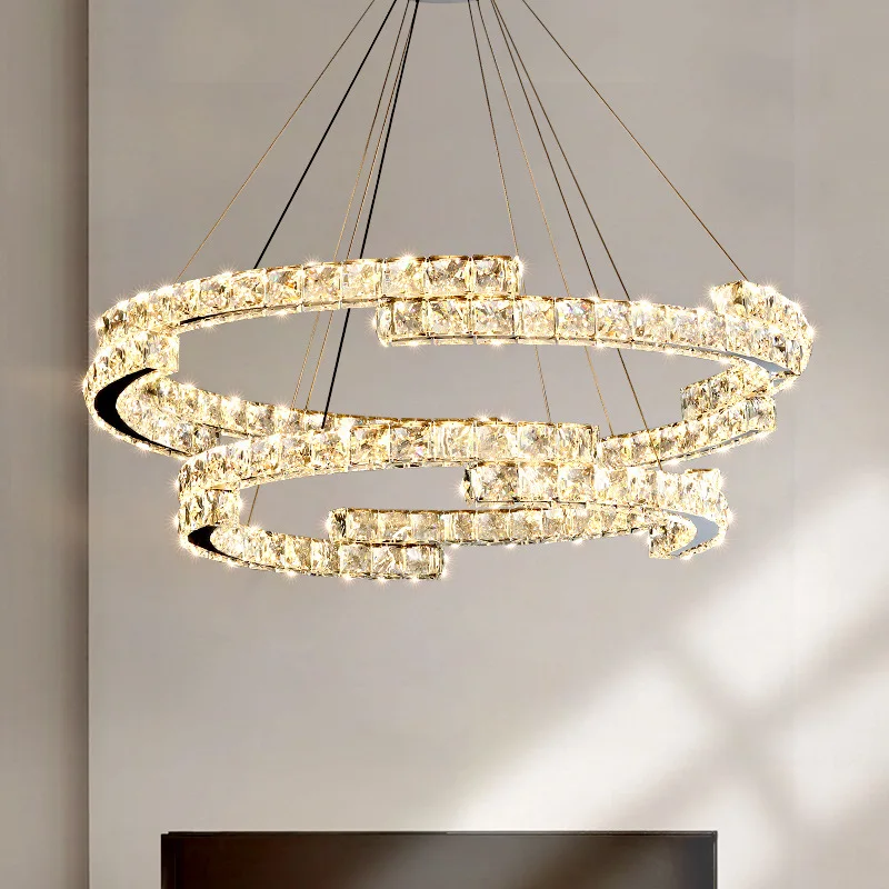 Luxury Crystal Chandelier Living Room Lamps Simple Modern Atmosphere Room Bedroom Lamp Creative New Dining Room Pendant lights