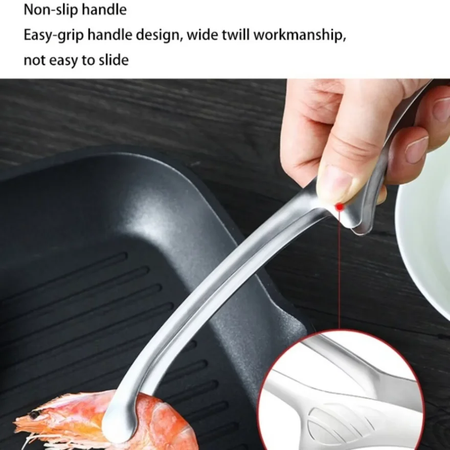 304 Stainless Steel Food Tongs Long Handle Non-Slip Barbecue Tongs Steak Tongs Kitchen Cooking Tools kitchen accessories