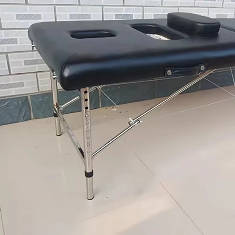 طاولة تدليك محمولة خفيفة الوزن، سرير تدليك للكبار عصري وأنيق متعدد الوظائف مع فتحة لأثاث موبليس للثديين #3