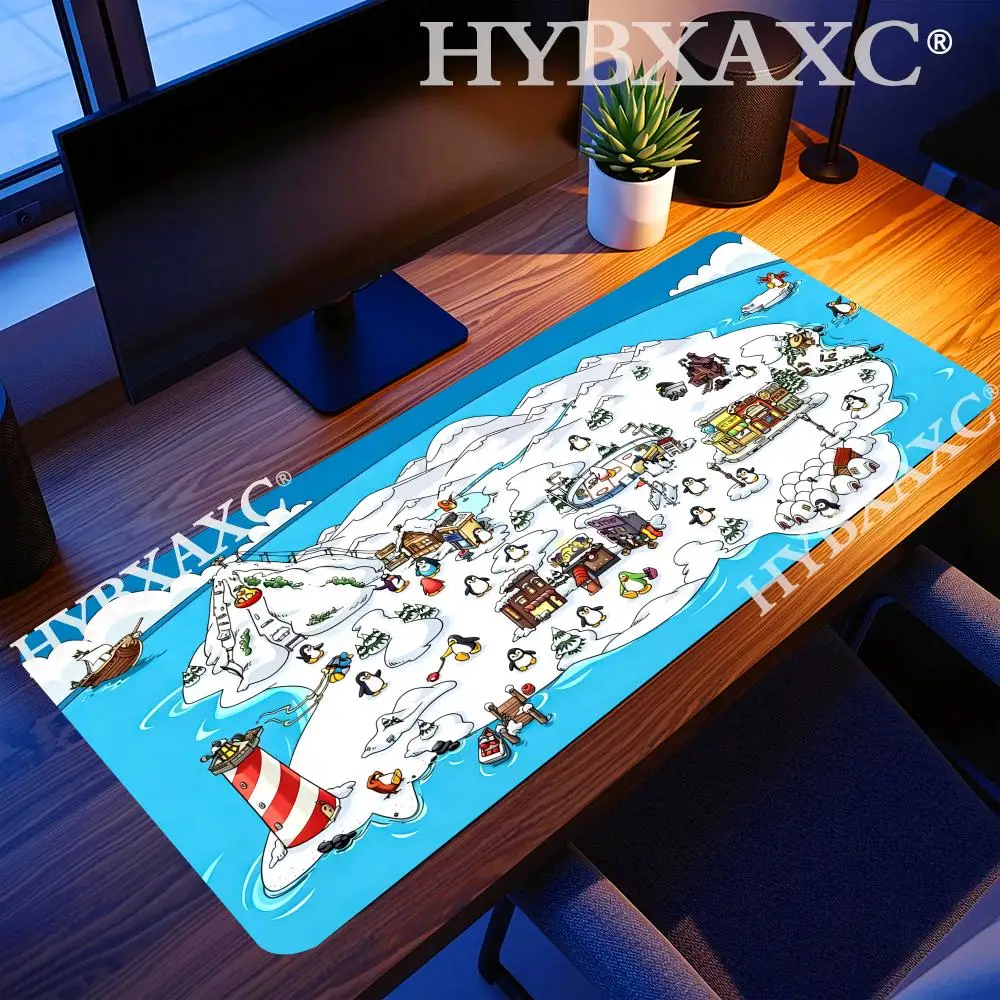 

HYBXAXC Club Penguin Mouse Pad Computer Keyboard Mouse Mat Gaming PC Laptop Desk Mat Office Accessories Table Mats