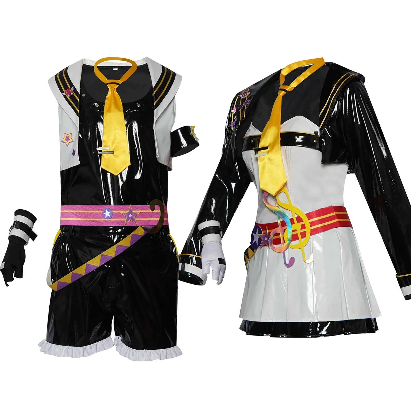 

Anime Game Muse Dash Rin Len Cosplay Costume Adult Unisex Virtual Singer Uniform Full Set JK Sailor Suit Halloween Party Outfits