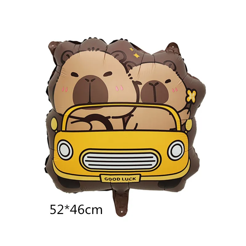 كارتون كابيبارا الألومنيوم فيلم بالون لطيف كابيبالا الأطفال حفلة عيد ميلاد الديكورات لوازم استحمام الطفل الهواء Globos #2