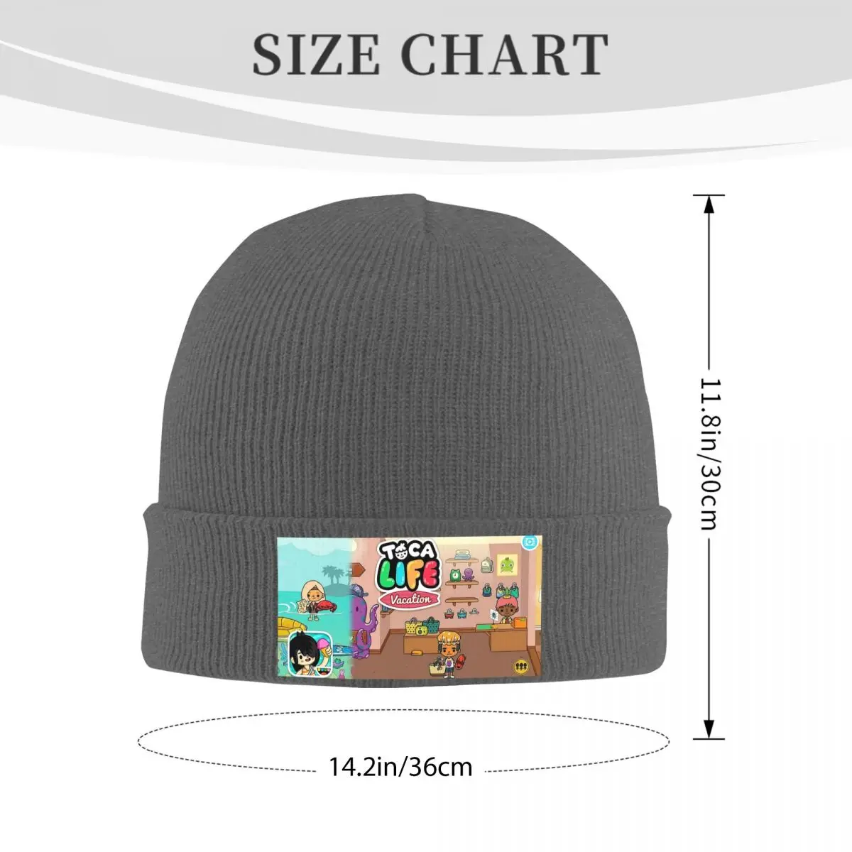 Toca Life Box Toca Boca Cute Game Warm Knitted Cap Fashion Bonnet Hat Autumn Winter Outdoor Beanies Hats for Unisex Adult