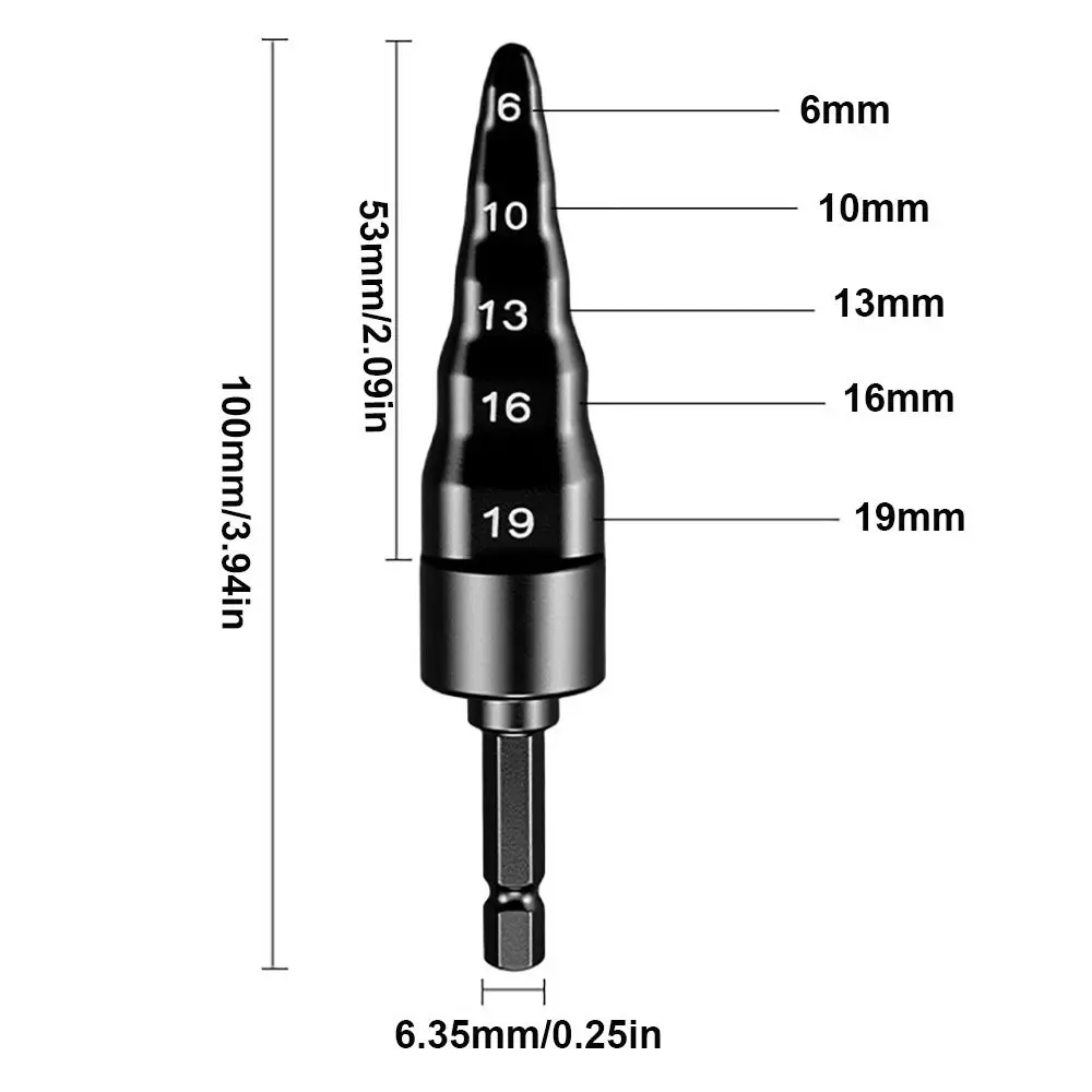 Metric 6-19mm Copper Pipe Expanders Alloy Steel With Hexagonal Handle Step Expander Swaging Tools HVAC