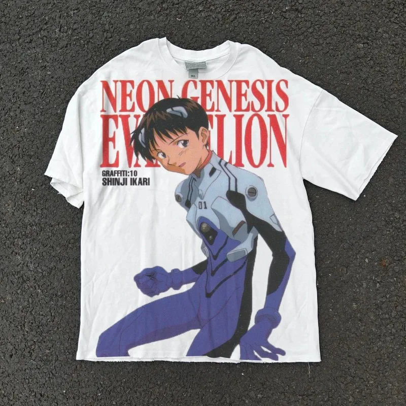New Century Gospel Warrior Shinji Ikari Driving Suit 01 Anime Summer Y2k Herren-T-Shirt in Übergröße, Unisex